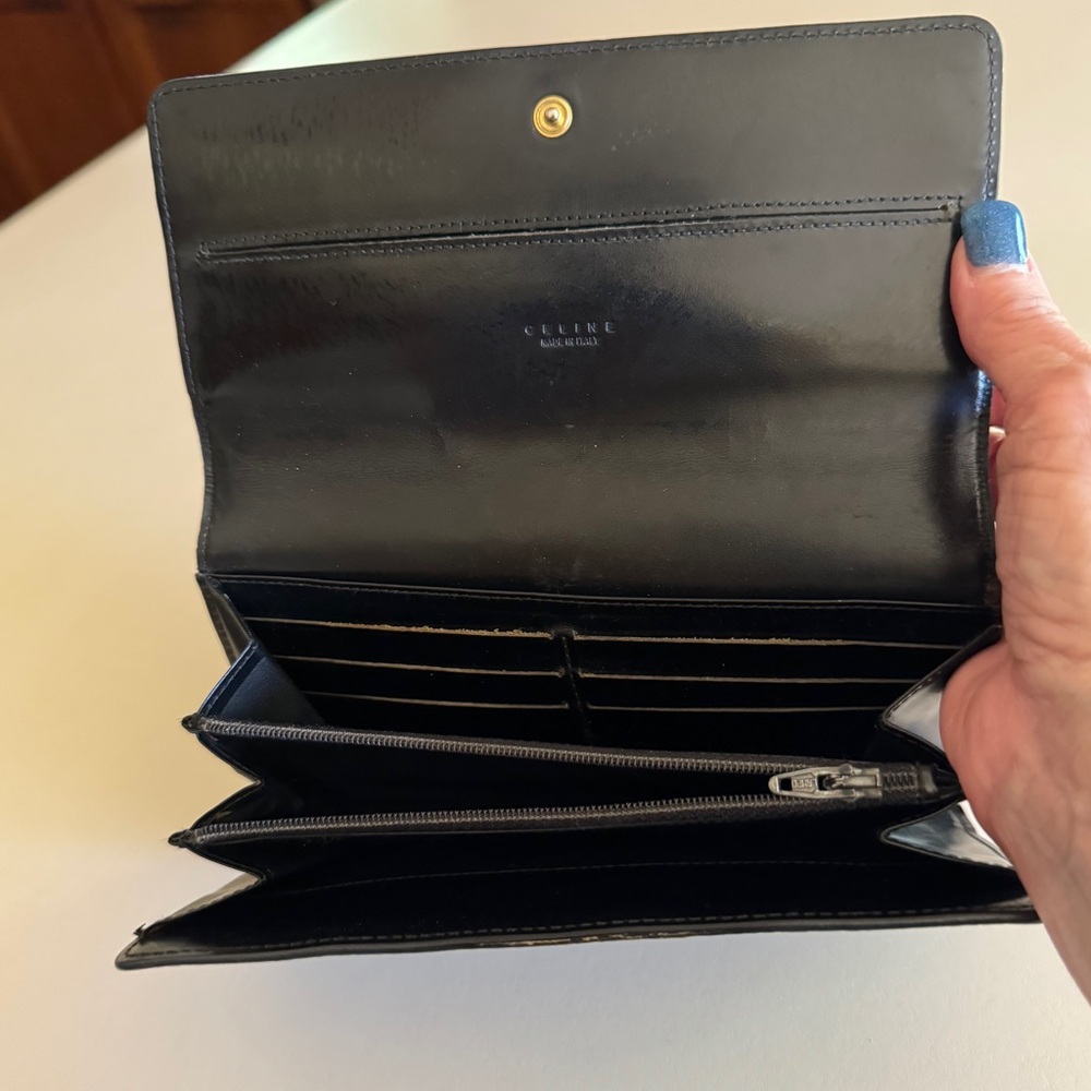 Celine long wallet macadam brown PVC x leather Authentic - Picture 12 of 13